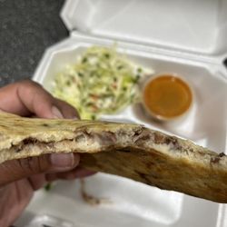 Tropical Cuisine Restaurant - Inside the bean and cheese pupusa
