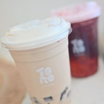 Torotea - Popcorn Milk Tea with brown sugar tapioca mochi Mulberry Oolong with Osmanthus jelly - Coffee & Tea Near Me - Diamond Bar, California Torotea - Popcorn Milk Tea with brown sugar tapioca mochi Mulberry Oolong with Osmanthus jelly - Coffee & Tea Near Me - Diamond Bar, California