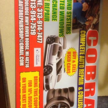 Cobra Complete Auto Repair and Collision - Auto repair mechanic, body work ,and collision. - Auto Repair Near Me - River Rouge, Michigan Cobra Complete Auto Repair and Collision - Auto repair mechanic, body work ,and collision. - Auto Repair Near Me - River Rouge, Michigan