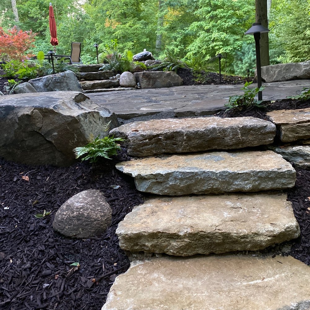 Surroundings - stone steps leading to a garden - Landscaping Near Me - Loveland, Ohio Surroundings - stone steps leading to a garden - Landscaping Near Me - Loveland, Ohio