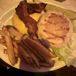 American Bacon Cheeseburger and Fries