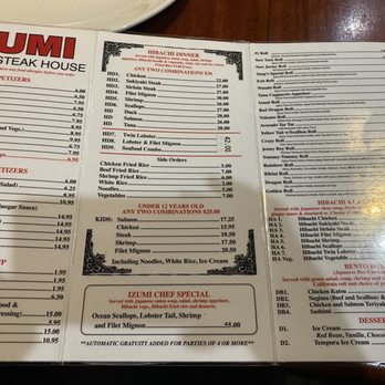 Izumi Hibachi Steak House - Menu - Japanese Near Me - Wayne, New Jersey Izumi Hibachi Steak House - Menu - Japanese Near Me - Wayne, New Jersey