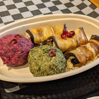 Cafedelia - Spinach/beets/eggplant with walnuts - Georgian Near Me - New York, New York Cafedelia - Spinach/beets/eggplant with walnuts - Georgian Near Me - New York, New York