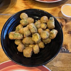 Boondocks Brewing Tap Room & Restaurant - Fried okra side - delicious!!