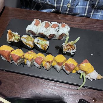 Ohayo Sushi - Red dragon, shrimp tempura, spicy tuna roll - Sushi Bars Near Me - Webster, Texas Ohayo Sushi - Red dragon, shrimp tempura, spicy tuna roll - Sushi Bars Near Me - Webster, Texas