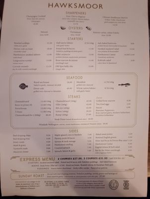 Menu photo 7 Hawksmoor London, XGL