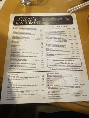 Menu photo 4 Luigi's Italian Restaurant Culpeper, VA