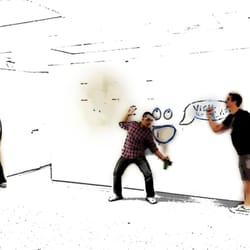 Art-o-matic 2012 - Participation is permitted. Yes, that me...participating.