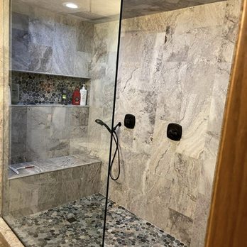 Wall To Wall Tiling - Walk in Clark silver Travertine! - Flooring Near Me - Farmington, Minnesota Wall To Wall Tiling - Walk in Clark silver Travertine! - Flooring Near Me - Farmington, Minnesota