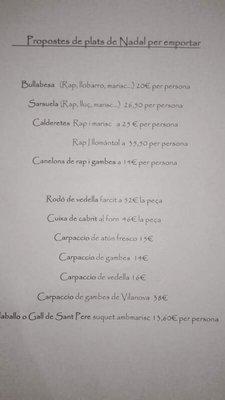 Menu photo 1 El Pescador Sant Pere de Ribes, B
