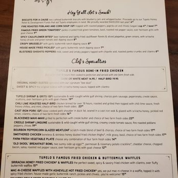 Tupelo Honey Southern Kitchen & Bar - Menu - Breakfast & Brunch Near Me - Chattanooga, Tennessee