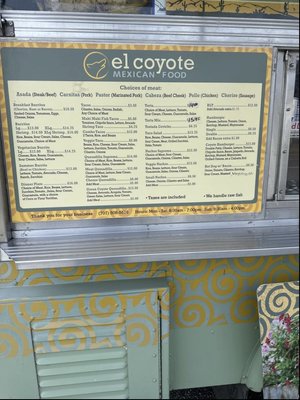 Menu photo 4 El Coyote Sonoma, CA