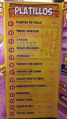 Menu photo 4 Taqueria San Andres Fort Worth, TX