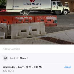 Moving truck still unloading at 1:06am (One day late)