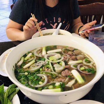 Pho Dien - I ordered the Super Bowl #1 for my first visit... pricey; my wifey had a large bowl. (See photos) - Vietnamese Near Me - Houston, Texas Pho Dien - I ordered the Super Bowl #1 for my first visit... pricey; my wifey had a large bowl. (See photos) - Vietnamese Near Me - Houston, Texas