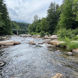 White Mountain National Forest, Sugarloaf II, Zealand Campground - Ammonoosuc River runs past the campground and under Zealand Road.
