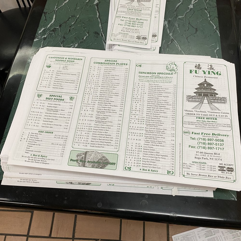 Fu Ying Chinese Restaurant - Menu - Chinese Near Me - Rego Park, New York Fu Ying Chinese Restaurant - Menu - Chinese Near Me - Rego Park, New York