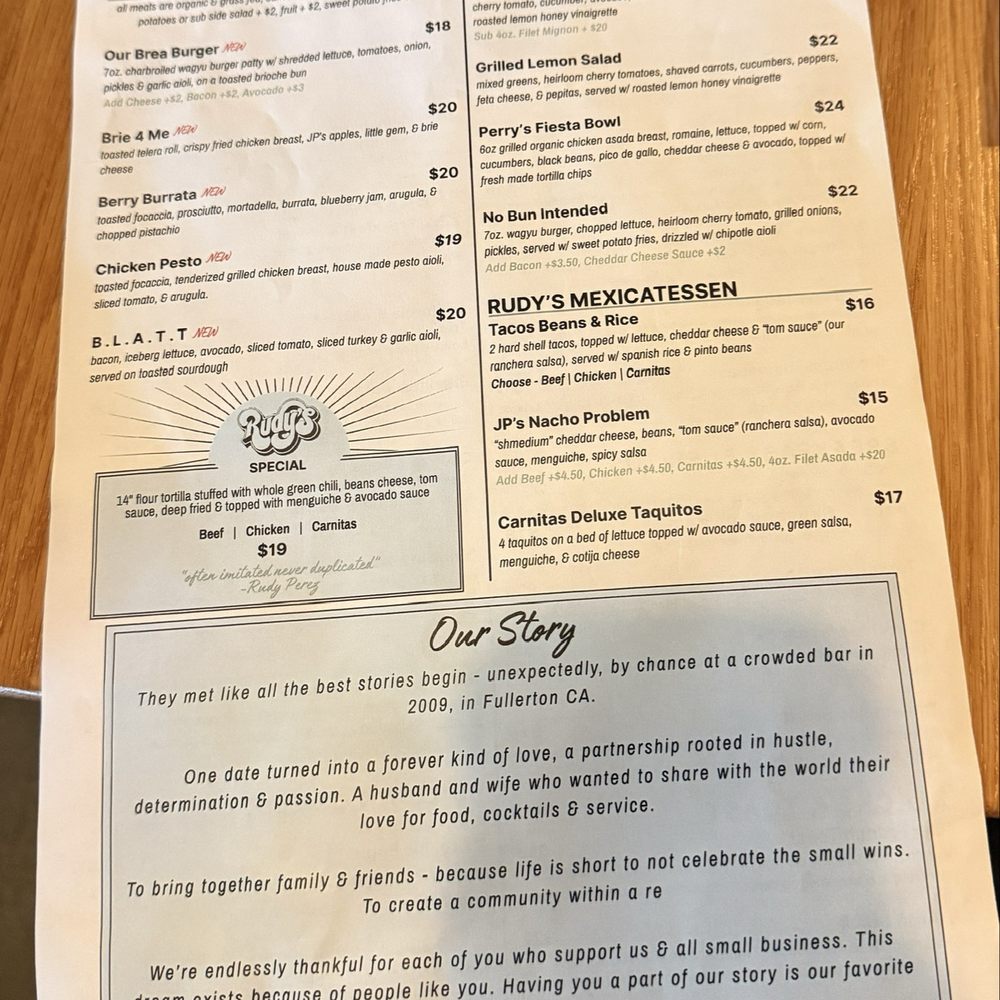 Our Nest - Menu - Breakfast & Brunch Near Me - Brea, California