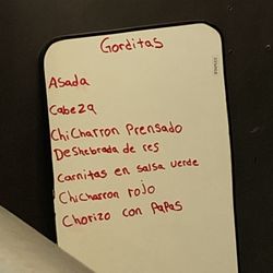 Mercado Y Carniceria El Rodeo - Menu for Gorditas. Who doesn't love a Gordita