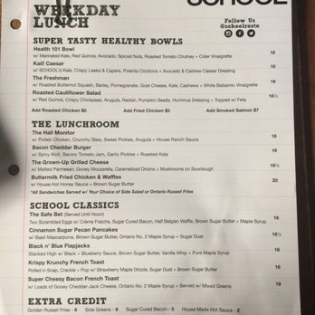 School Restaurant - The Menu! - Bakeries Near Me - Toronto, Ontario School Restaurant - The Menu! - Bakeries Near Me - Toronto, Ontario