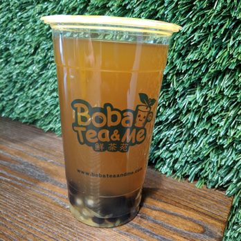 Boba Tea & Me - Honey ginger green tea (from the specials menu) with panda boba - so good - Bubble Tea Near Me - Santa Monica, California