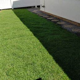 Nice lawn to look at everyday, easy to maintain, also we have almost no bugs in the house after doing the side walks. Nice lawn to look at everyday, easy to maintain, also we have almost no bugs in the house after doing the side walks.