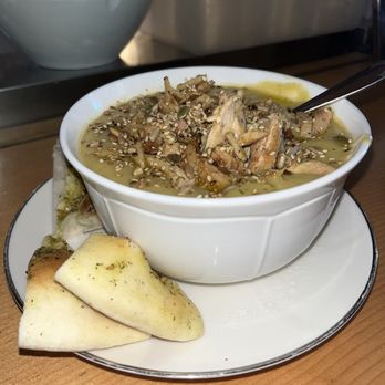 MeZe Eatery - Creamy sunchoke soup with chicken - Middle Eastern Near Me - Grass Valley, California MeZe Eatery - Creamy sunchoke soup with chicken - Middle Eastern Near Me - Grass Valley, California