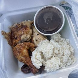 1/2 Fire Grilled Chicken - With Rice & Beans