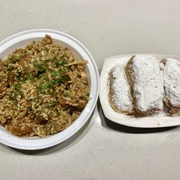 Jambalaya and beignets Jambalaya and beignets