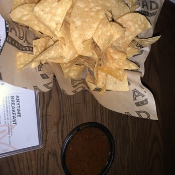 Asada Cantina + Kitchen - tortilla chips and (strange) dip with hint of beans - Tacos Near Me - San Clemente, California