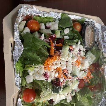 Goodbar - Salad with beets, feta, cucumber, carrots and salad dressing - Sports Bars Near Me - San Diego, California Goodbar - Salad with beets, feta, cucumber, carrots and salad dressing - Sports Bars Near Me - San Diego, California