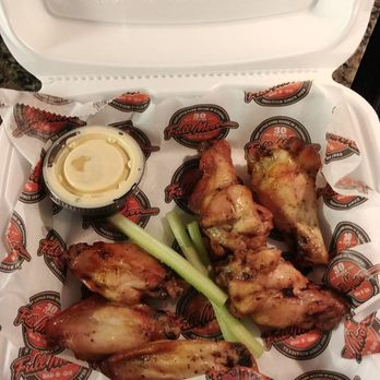 Full Moon Bar-B-Que - Smoked wings with Alabama white BBQ sauce. - Barbeque Near Me - Montgomery, Alabama Full Moon Bar-B-Que - Smoked wings with Alabama white BBQ sauce. - Barbeque Near Me - Montgomery, Alabama