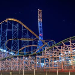 Holiday In The Park - The Roller Coaster all lit up @ Holiday in the Park @ Six Flags Magic Mountain in Valencia Christmas 2020