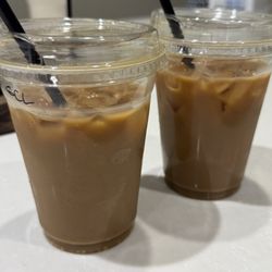 Iced sugar cookie oat milk lattes