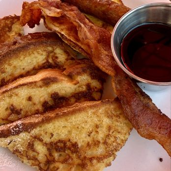 Cafe De Olla - French Toast Kids w/ egg, 1 bacon, and 1 sausage - American Near Me - Burbank, California Cafe De Olla - French Toast Kids w/ egg, 1 bacon, and 1 sausage - American Near Me - Burbank, California