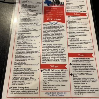 Texas Borders Bar & Grill - Menu - American Near Me - Katy, Texas Texas Borders Bar & Grill - Menu - American Near Me - Katy, Texas
