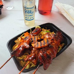 Smoke N Shine Bbq - Chicken Skewers with Pancit