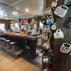 Red Moose Cafe - The breakfast bar. Personal mugs on hand for the regulars.
