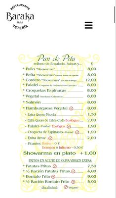 Menu photo 1 Baraka Órgiva, GR