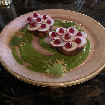 XO Restaurant - Veg: beet lotus, emulsified chimichurri, shisongel, quinoa - Asian Fusion Near Me - Honolulu, Hawaii XO Restaurant - Veg: beet lotus, emulsified chimichurri, shisongel, quinoa - Asian Fusion Near Me - Honolulu, Hawaii