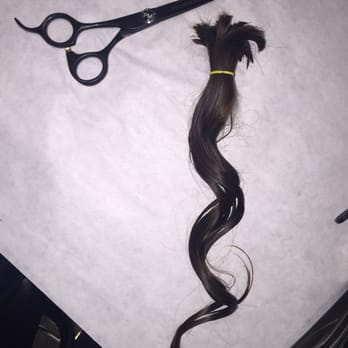 Paul Mitchell The School - Ponytail after the cut for Locks of Love! - Hair Salons Near Me - Jessup, Maryland