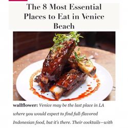 Wallflower - THE 8 MOST ESSENTIAL PLACES TO EAT IN VENICE BEACH by Vice Munchies (published Jan 13, 2017)