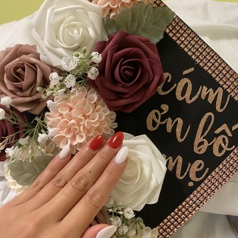 Citris Nail Spa - Nails for my graduation hence the tacky colors and cap but GO COOGS! - Nail Salons Near Me - Bellaire, Texas Citris Nail Spa - Nails for my graduation hence the tacky colors and cap but GO COOGS! - Nail Salons Near Me - Bellaire, Texas