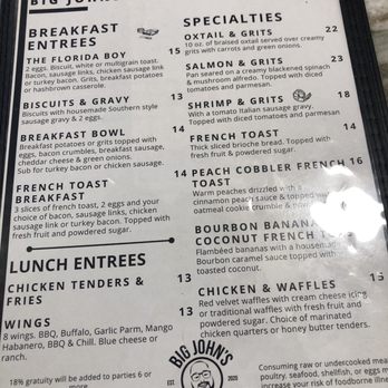 Big John's Eatery - Menu 2 - Breakfast & Brunch Near Me - West Palm Beach, Florida Big John's Eatery - Menu 2 - Breakfast & Brunch Near Me - West Palm Beach, Florida