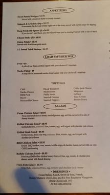 Menu photo 3 Riverside Roadhouse Wellsville, OH