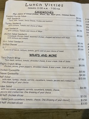 Menu photo 2 Littles Vittles Brooksville, FL