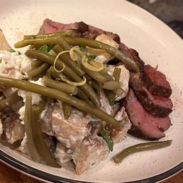Lamb with potato salad Lamb with potato salad
