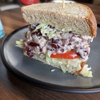KJ's American Grille - Cranberry chicken pecan salad sandwich (1/2) - Salad Near Me - Meridian, Idaho KJ's American Grille - Cranberry chicken pecan salad sandwich (1/2) - Salad Near Me - Meridian, Idaho