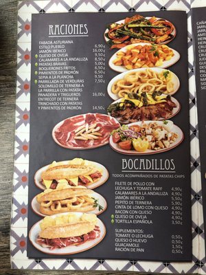 Menu photo 3 La Española Madrid, M Menu photo 3 La Española Madrid, M