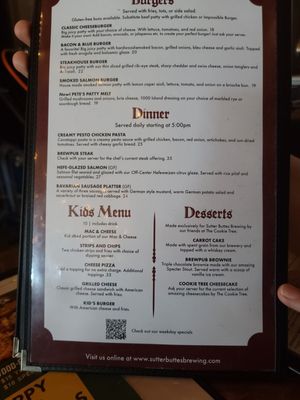 Menu photo 6 Sutter Buttes Brewing Yuba City, CA